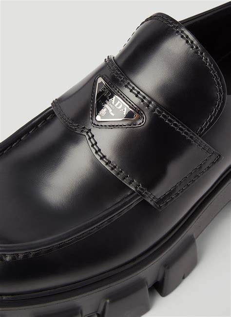 new prada loafers|Prada monolith loafers second hand.